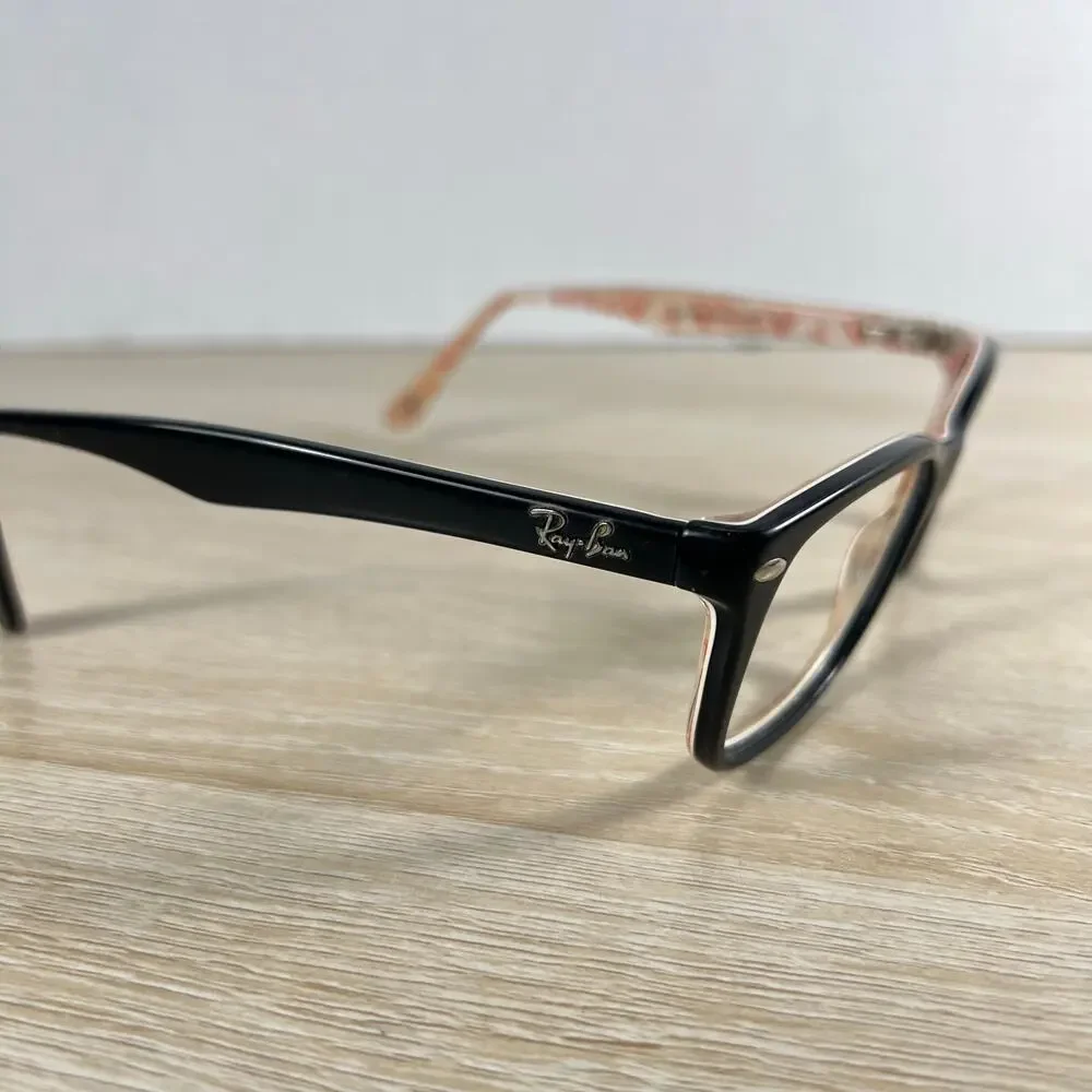 Ray-Ban RB5228 5014 Eyeglasses Black White and Red 53-17-140 Frames Only